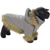 Beeztees Rebel - Giacca con Cappuccio per Cane, Taglia 42 cm, Colore: Grigio