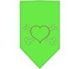 Mirage Pet Products Mirage - Bandana a forma di cuore, con strass, misura piccola, colore: Verde lime