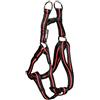 Yago - Pettorina in Nylon, Colore Nero e Arancione, per Cani Grandi, Regolabile, Taglia L, 60-85 cm