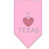 Mirage Pet Products Mirage I Heart Texas - Bandana, grande, rosa chiaro