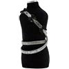 Trilly Tutti Brilli Guinzaglio con Rivetto Swarovski Alternato con Fiocchetto in Raso, Argento Goffrato - 1 Prodotto