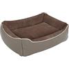 Italian Bed Linen Cuccia Morbida per Cani e Gatti da Interno - Letto Invernale in Pile Caldo con Base Impermeabile Antiscivolo - Comfort Massimo (Nuvola, 62x50x17 cm, Beige)