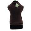 Trilly Tutti Brilli Loup Maglione in Lana con Spilla a Fiocco di Neve in Cristalli, Marrone, XXS - 1 Prodotto