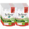 Schesir BIO, Alimento Umido Completo per Gatti, Patè di Manzo, Senza Cereali, in Busta, Gluten Free, 16 x 85 g