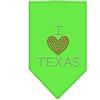 Mirage Pet Products Mirage I Heart Texas - Bandana con strass, misura piccola, colore: Verde lime