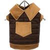 Trilly Tutti Brilli Scott Giubbino Trapuntato Nylon/Velluto, Marrone, XS