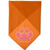 Mirage Pet Products Argyle Paw Pink Serigrafia Bandana per animali domestici, grande, arancione