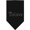 Mirage Pet Products Mirage Believe - Bandana con strass, piccola, colore: Nero