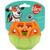 Aimé AIME - Palla per snack e snack sonore integrato, giocattolo a sfera bimateriale moschettone in silicone per cane, diametro 9 cm