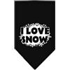 Mirage Pet Products Mirage I Love Snow - Bandana per animali domestici, grande, colore: Nero