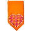 Mirage Pet Products Argyle - Bandana con stampa a cuore, per animali domestici, misura piccola, arancione/rosa
