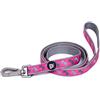 Petface Paws Print - Guinzaglio per Cani, Taglia M, Colore: Ciliegia/Grigio