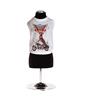 Trilly Tutti Brilli Vittoria6BiaXS Vittoria T-Shirt in Jersey con Stampa, XS, Bianco