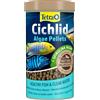 Tetra Cichlid Algae Pellets - Mangime per pesci con alga spirulina per le particolari esigenze nutrizionali dei ciclidi onnivori ed erbivori, lattina da 500 ml