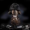 Trilly Tutti Brilli Kelly Cappotto Ecopelle Animaliere con Spilla/Fiocco in Strass Maculato, XXS - 1 Prodotto