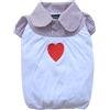 Doggydolly Doggy Dolly T277 - Maglietta per Cani con Cuori, Colore: Bianco/Rosso, Taglia: XXS