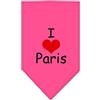 Mirage Pet Products Mirage I Heart Paris - Bandana per animali domestici, grande, rosa brillante