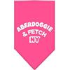 Mirage Pet Products Mirage Aberdoggie and Fetch NY - Bandana serigrafata per cane, piccola, rosa brillante
