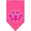 Mirage Pet Products Argyle Paw Pink Serigrafia Bandana per animali domestici, grande