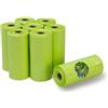 Arquivet Sacchetti Bio compostabili per Escrementi per Cani - 8 Rotoli x 15 Sacchetti - Materiale biodegradabile - Borse Cacca per Cani - Borse ecologiche - Accessori per Animali Domestici