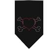 Mirage Pet Products Mirage - Bandana a forma di cuore, con strass, piccola, colore: Nero