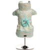 Trilly Tutti Brilli Cappottino in Tessuto Tartan Leggero con Fiocco a Spilla con Cristalli, Azzurro - 1 Prodotto