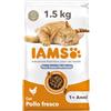 IAMS Poco grasso/Sterilizzato Cibo secco con pollo fresco per gatti di 1+ , 1,5 kg