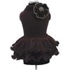 Trilly Tutti Brilli Vestito in Lana con Spilla a Fiore e Cristalli, Marrone, XS - 1 Prodotto