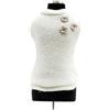 Trilly Tutti Brilli Maglione in Lana con Applicazione Fiore in Feltro e Cristallo, Bianco - 1 Prodotto