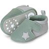 Sterntaler Scarpine per Gattonare, Mocassino Basso Unisex-Bimbi 0-24, Verde, 16 EU