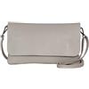 AMBRA Moda AmbraModa GLX11 - Borsa a tracolla da donna, in vera pelle, con tracolla rimovibile e regolabile, adatta per cellulari e tablet fino a 7 pollici, (grigio argente metallico)