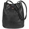 Mabel London - Borsa a tracolla da donna, alla moda, in morbida ecopelle, tinta unita, misura media, hobo, a secchiello, Delilah, Nero , Taglia unica