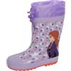 Disney Frozen 2 Tie Top Wellington Stivali Ragazze Wellingtons Elsa Anna Gomma Stivali di Gomma Pioggia Neve Welly Scarpe, Lilla, 27 EU