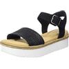Clarks Lana Shore, Sandali da Donna, Nero (Black Combi Lea), 38 EU