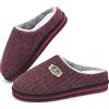 KuaiLu Pantofole da uomo con Aupporto per Arco, Comoda Chiuse Ortopedico Invernali Peluche Pelle Ciabatte da uomo Slippers Antiscivolo, Grigio 44