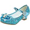 mama stadt Scarpe Principessa Bambina Scarpe Bimba Tacco Scarpe Glitterate Tacchi Ragazza Scarpe Cosplay Principessa con Paillettes Scarpe Eleganti Bambina per Cerimonia Festa, Dorato/ 27