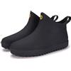 AONEGOLD Stivali di Gomma Uomo Donna all'aperto Giardinaggio Scarpe Antiscivolo Scarpe da Pioggia Stivali Caldi Impermeabili (Nero Rosso,Taglia 44)