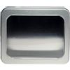 mikken - Barattolo con Finestra, biscottiera Contenitore in Metallo, Colore Argento, 14.2 x 11.7 x 5.7 cm