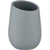 Wenko Bicchiere Porta Denti Badi, Ceramica, Ø 8 x 11 cm, grigio, 8 x 11 x 8 cm