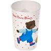 FUN HOUSE 005443 Piccolo Orso Bruno Vetro per Bambini Polipropilene Bianco 10 x 0,025 X 6,5 Cm