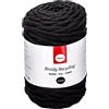 Rayher Filo Braidy Riciclato, Intrecciato, 4mm ø, Cotone, Poliestere, Nero, 250g, gomitolo circa 60m, 42010576