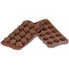 silikomart | SCG08 Stampo in Silicone per Cioccolatini FLEURY, Antiaderente, Confezione da 1 Stampo per Dolci, Easy Choc, 30 x 30 mm, h 15 mm, Made in Italy