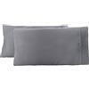 Amazon Basics Federe in microfibra, 50 x 80 cm (confezione da 2), grigio scuro