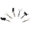 Legami - Set di 6 Forchettine per Aperitivo, Riutilizzabili, Durevoli, Adatte al Finger Food, 3,4x9 cm, Tema Cats