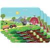 Venilia Tovagliette Stampate Bambini Country, Tovagliette da Tavola, tovaglietta, Tovaglietta per Sala da Pranzo, a Prova di Cibo, 4 Pezzi, 30 x 450 cm, Venilia 59112