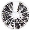 Rayher 15129801 Hotfix di strass, 4 mm, cristallo di rocca, Box 288 pezzi