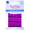 Récréatys 4044 10 5 3 - Nastri Assortiti in Cotone, Lunghezza: 1 m, Colore: Rosa Fuxia