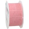 PRÄSENT C.E. PATTBERG SHEER Nastro organza color rosa chiaro, nastro chiffon per pacchi regalo, lungh. 25 m, largh. 40 mm, nastro largo per incartare regali, decorare, bricolage, nastri decorativi tessuto