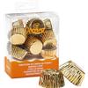 Decora, 0339792 Confezione da 180 Pirottini Bon Bon Oro Metallic da 27 X 17 mm, in Carta da Forno, per Cuocere, Presentare e Regalare Bon Bon, Resistono fino a 180°, In comodo Blister, Made in Italy
