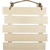 Rayher 62865505 targa per porta da appendere, in legno naturale, composta da listelli in legno, dimensioni 30,5x31,6x1,5cm, per decorare e colorare, decorazione murale